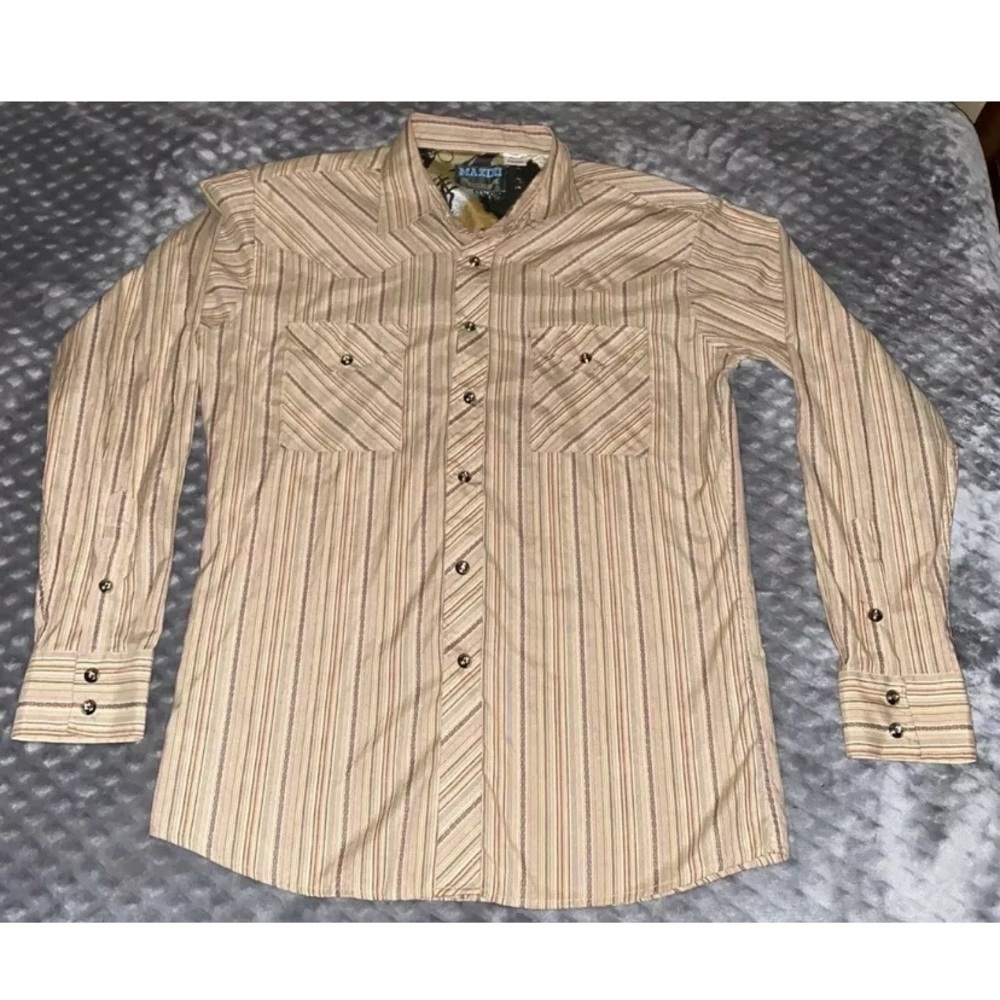VTG Maxini Long Sleeve Diamond Stubbed Pearl Snap